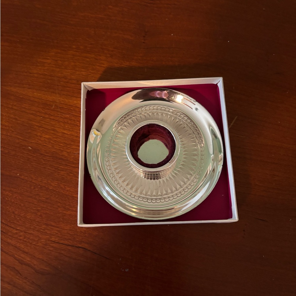 Silver Plated Bottle Coaster and Drip Ring - Picture 3 of 8